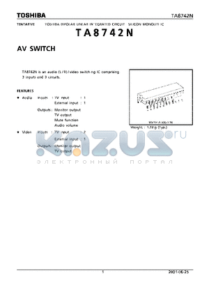 TA8742N datasheet - AV SWITCH