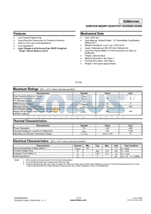 SDMK0340L datasheet - SURFACE MOUNT SCHOTTKY BARRIER DIODE