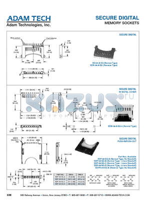 SDP-09-SG-A datasheet - SECURE DIGITAL