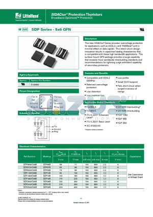 SDP1300Q38B datasheet - This new SIDACtor^ Series provides overvoltage protection