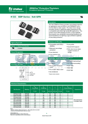 SDP1100Q38B datasheet - This new SIDACtor^ Series provides overvoltage protection