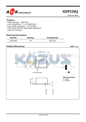 SDP520Q datasheet - Attenuator Diode