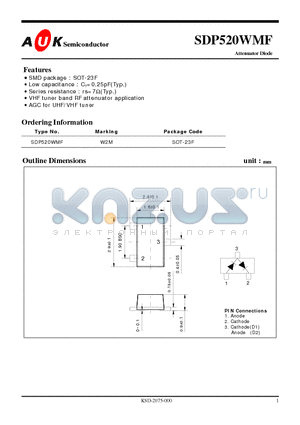 SDP520WMF datasheet - Attenuator Diode