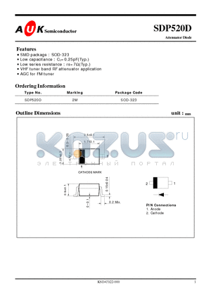 SDP520D datasheet - Attenuator Diode