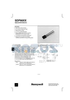 SDP8600 datasheet - SDP86XX