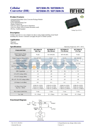 RFDR08-51 datasheet - Cellular Converter