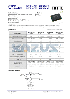 RFDR20-51B datasheet - WCDMA Converter