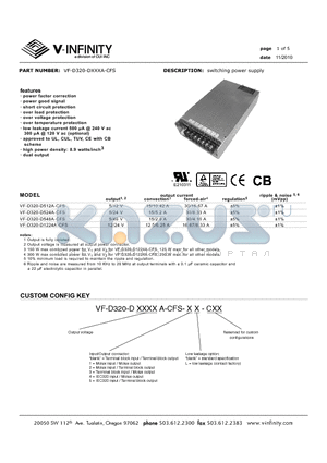 VF-D320-D1224A-CFS datasheet - switching power supply