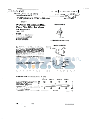 RFM10P12 datasheet - P-CHANNEL ENHANCEMENT - MODE POWER FIELD-EFFECT TRANSISTORS