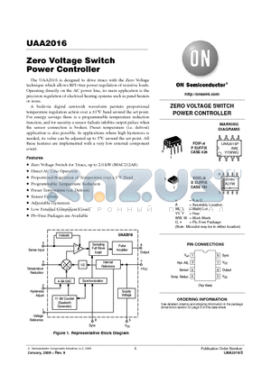UAA2016D datasheet - Zero Voltage Switch Power Controller