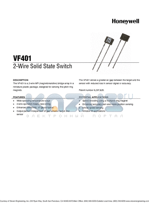 VF401 datasheet - 2-Wire Solid State Switch