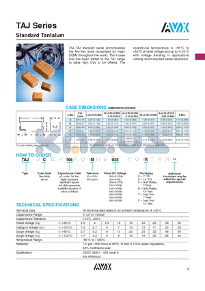 TAJC106M016R datasheet - Standard Tantalum