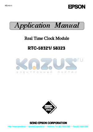 RTC-58323 datasheet - Real time clock module(4-bit I/O CONNECTION REAL TIME CLOCK MODULE)