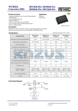 RFUR20-56A datasheet - WCDMA Converter