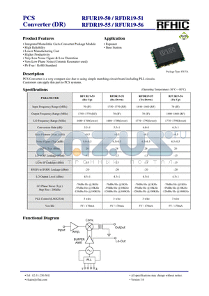 RFUR19-50 datasheet - PCS Converter
