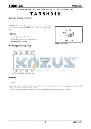 TAR8H01K datasheet - Dual Low-Dropout Regulator