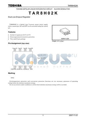 TAR8H02K datasheet - Dual Low-Dropout Regulator