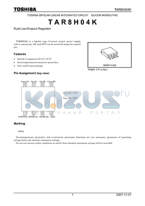 TAR8H04K datasheet - Dual Low-Dropout Regulator