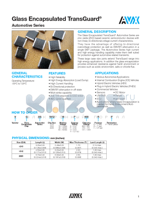 VGAS datasheet - Glass Encapsulated TransGuard