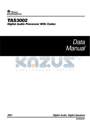 TAS3002 datasheet - Digital Audio Processor With Codec