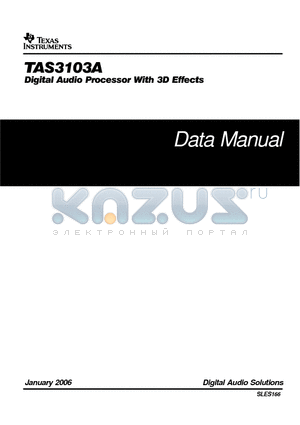 TAS3103A datasheet - Digital Audio Processor With 3D Effects