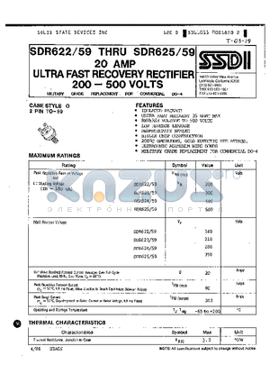 SDR659 datasheet - ULTRA FAST RECOVERY RECTIFIER