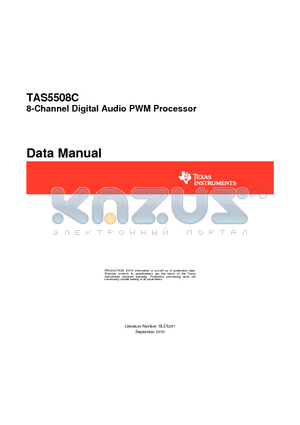 TAS5508CPAGR datasheet - 8-Channel Digital Audio PWM Processor