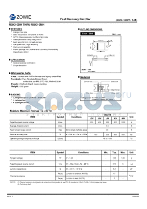 RGC10GH datasheet - Fast Recovery Rectifier