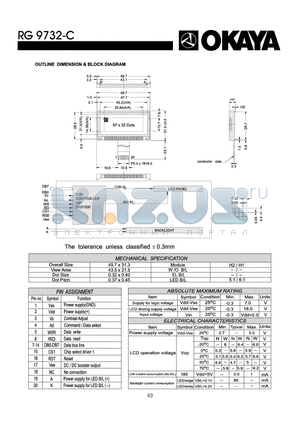 RG9732-C datasheet - OUTLINE DIMENISON & BLOCK DIAGRAM