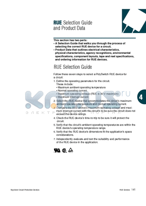 RUE800 datasheet - RUE090