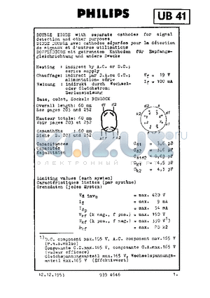 UB41 datasheet - DOUBLE DIODE