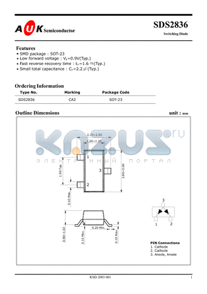 SDS2836 datasheet - Switching Diode