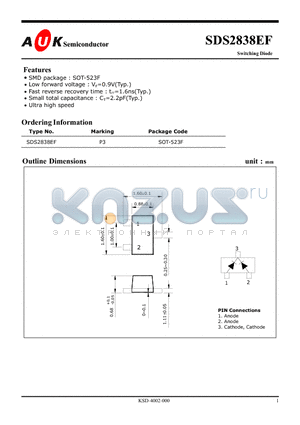 SDS2838EF datasheet - Switching Diode