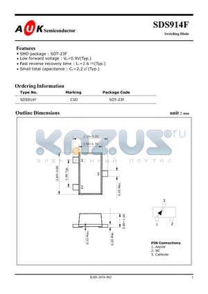 SDS914F datasheet - Switching Diode