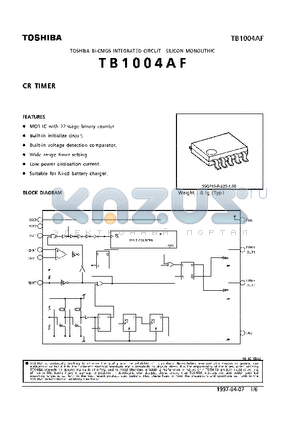 TB1004AF datasheet - CR TIMER