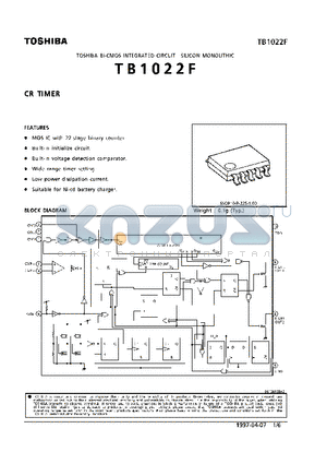 TB1022F datasheet - CR TIMER