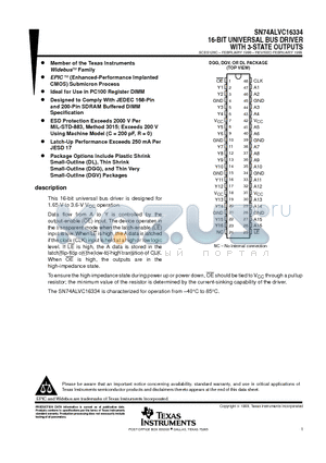 SN74ALVC16334DGV datasheet - SN74ALVC162836