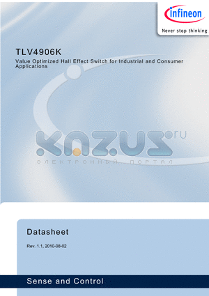 TLV4906K datasheet - Value Optimized Hall Effect Switch for Industrial and Consumer Applications