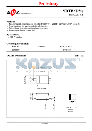 SDTB6D8Q datasheet - ESD Protection Diode