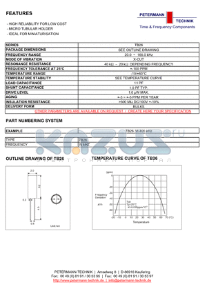 TB26KHZ datasheet - HIGH RELIABILITY FOR LOW COST