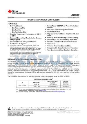 UC2625-EP datasheet - BRUSHLESS DC MOTOR CONTROLLER