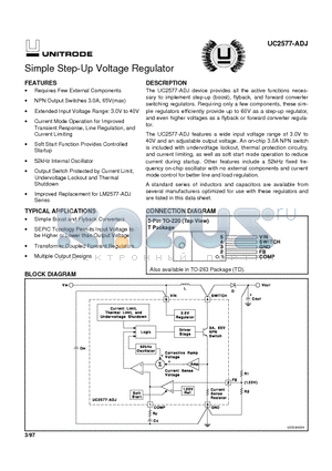 UC2577-ADJ datasheet - Simple Step-Up Voltage Regulator