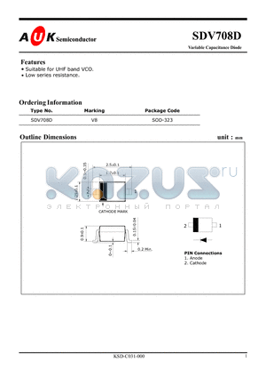 SDV708D datasheet - Variable Capacitance Diode