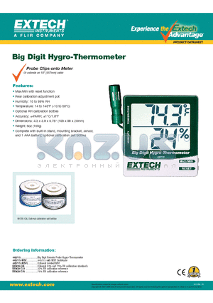 RH300-C33 datasheet - Big Digit Hygro-Thermometer