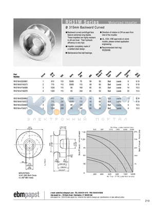 RH31M-4/104371 datasheet - MOTORIZED IMPELLER