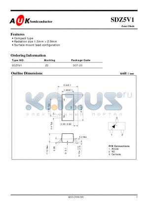 SDZ5V1 datasheet - Zener Diode