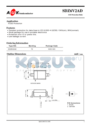 SDZ6V2AD datasheet - ESD Protection Diode