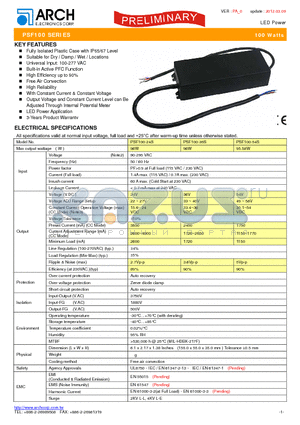PSF100-24S datasheet - LED Power
