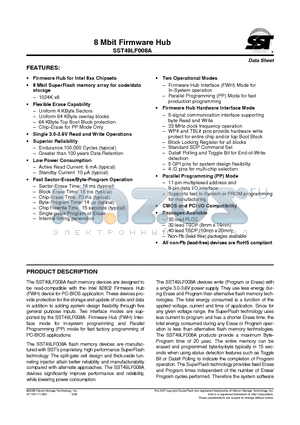 SST49LF008A-33-4C-EIE datasheet - 8 Mbit Firmware Hub