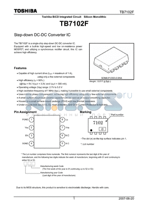 TB7102F datasheet - Step-down DC-DC Converter IC